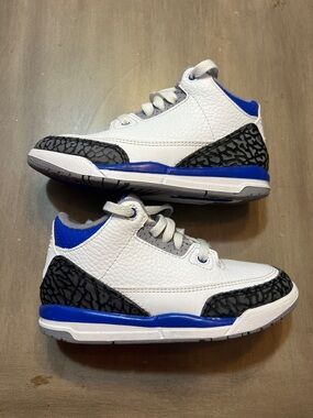 Jordan retro 3 boys blue and white size 11C  No box B1G1 50% off
